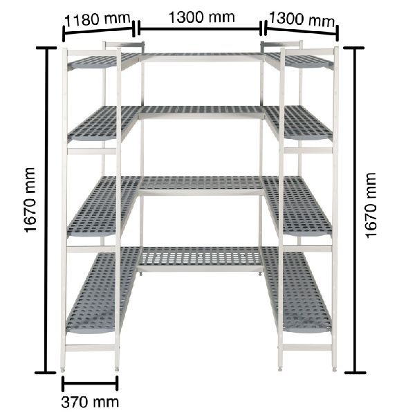 Regalsysteme für Kühlzellen, 1180- 1300- 1300mm