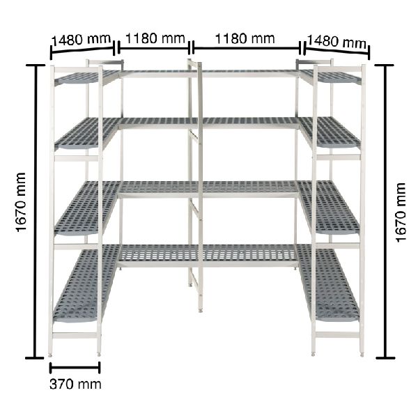 Regalsysteme für Kühlzellen, 1480- 1180- 1180- 1480mm
