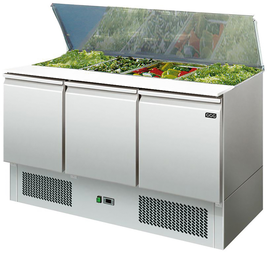 Saladette mit Kühlaufsatz, 400L, 4xGN 1/1, S903.01NS