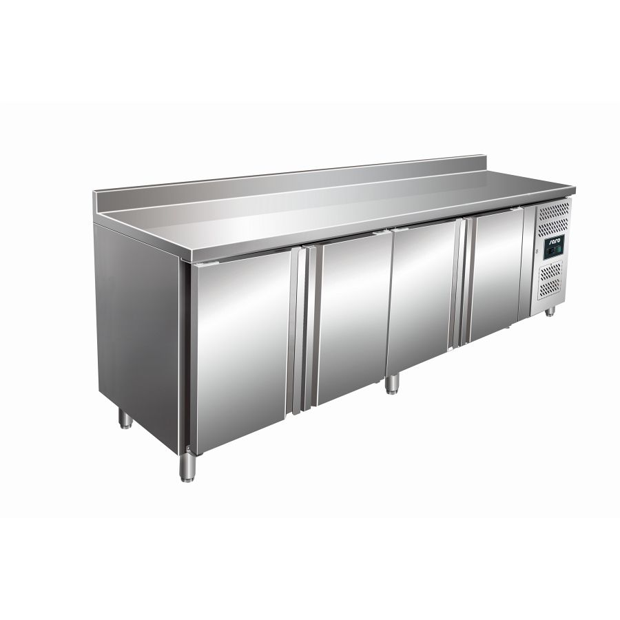 SARO Kühltisch mit 4 Türen und Aufkantung Modell SNACK 4200 TN