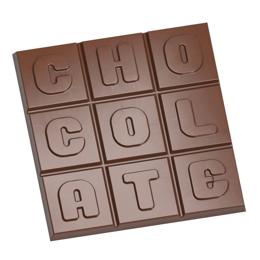 Schokoladen Form - quadratische Tafel Chocolate