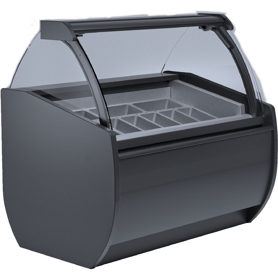 Eistheke m. Kapazität f. 10 Behälter a 365x165mm, 1385x930x1300mm