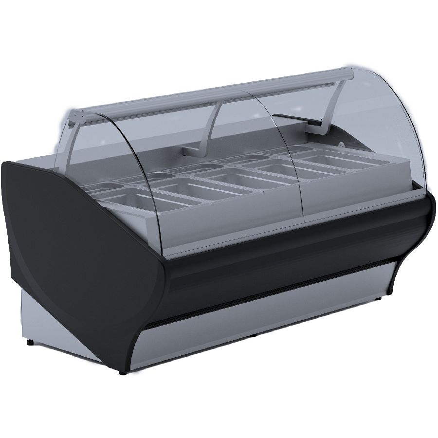 Warmhaltetheke m. 465 Liter Volumen, 3750x1155x1220mm