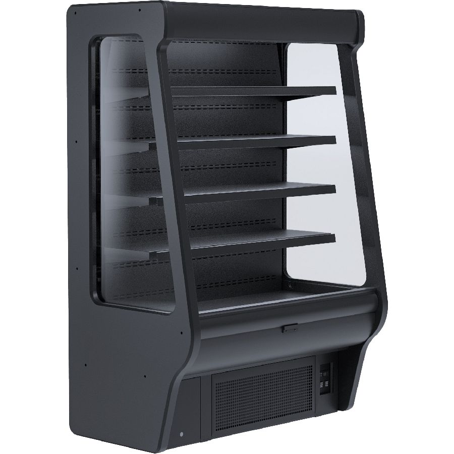 Offene Kühltheke m. Rollo, 1280 Liter Volumen, 2540x830x2020mm