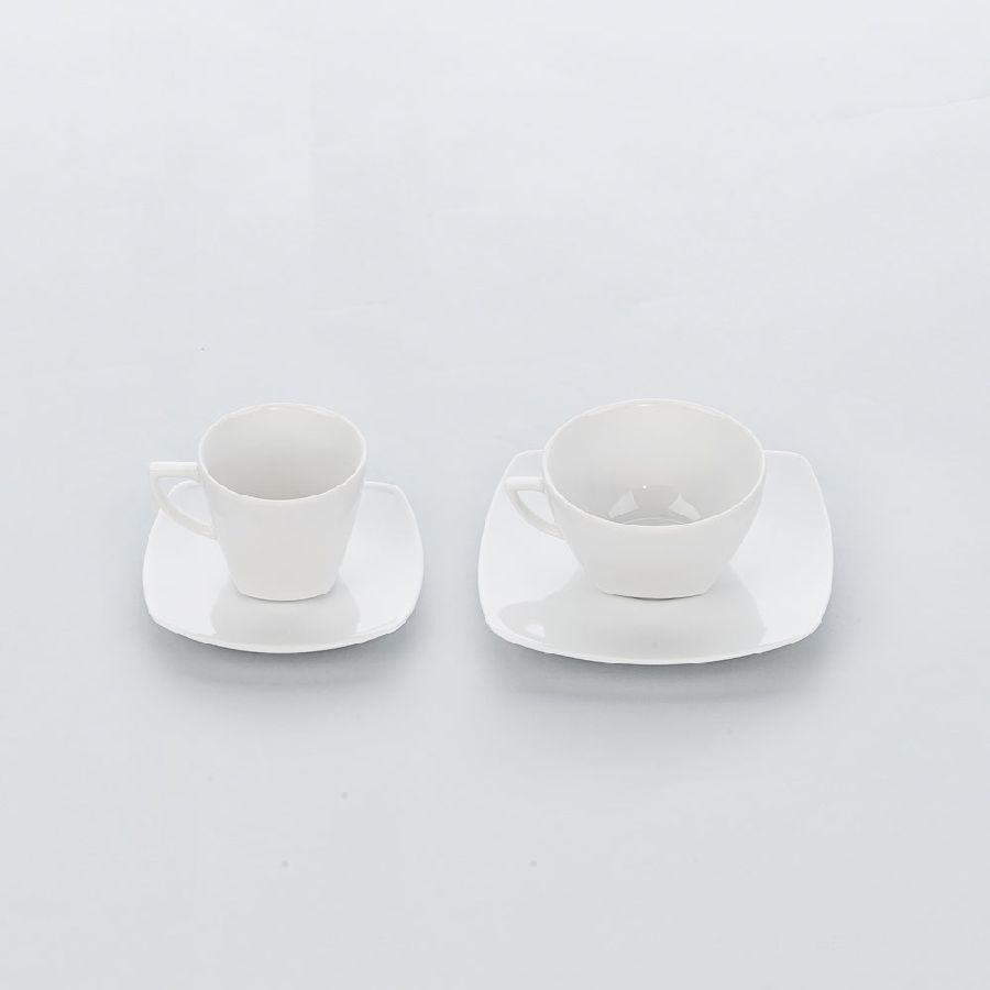 Milchkaffee-Obertasse - reinweißes Hotelporzellan - Serie Apulia B - 360ml 