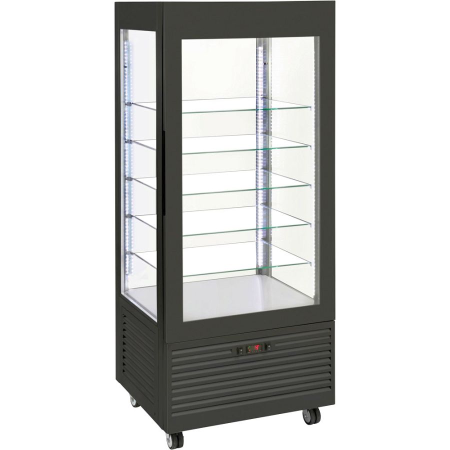 Präsentations-Kühltheke, fahrbar, 800x645x1850mm (BxTxH)