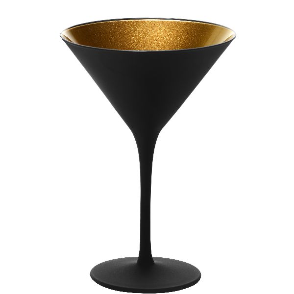 ELEMENTS Cocktailschale 24cl - schwarz-gold - 6 Stück