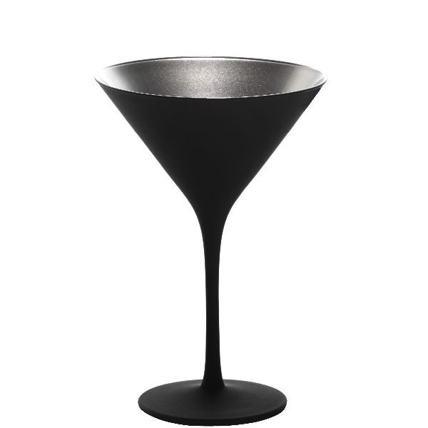 ELEMENTS Cocktailschale 24cl - schwarz-silber - 6 Stück