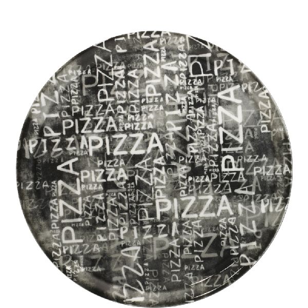 Napoli Black & White Pizzateller 33cm - 6 Stück