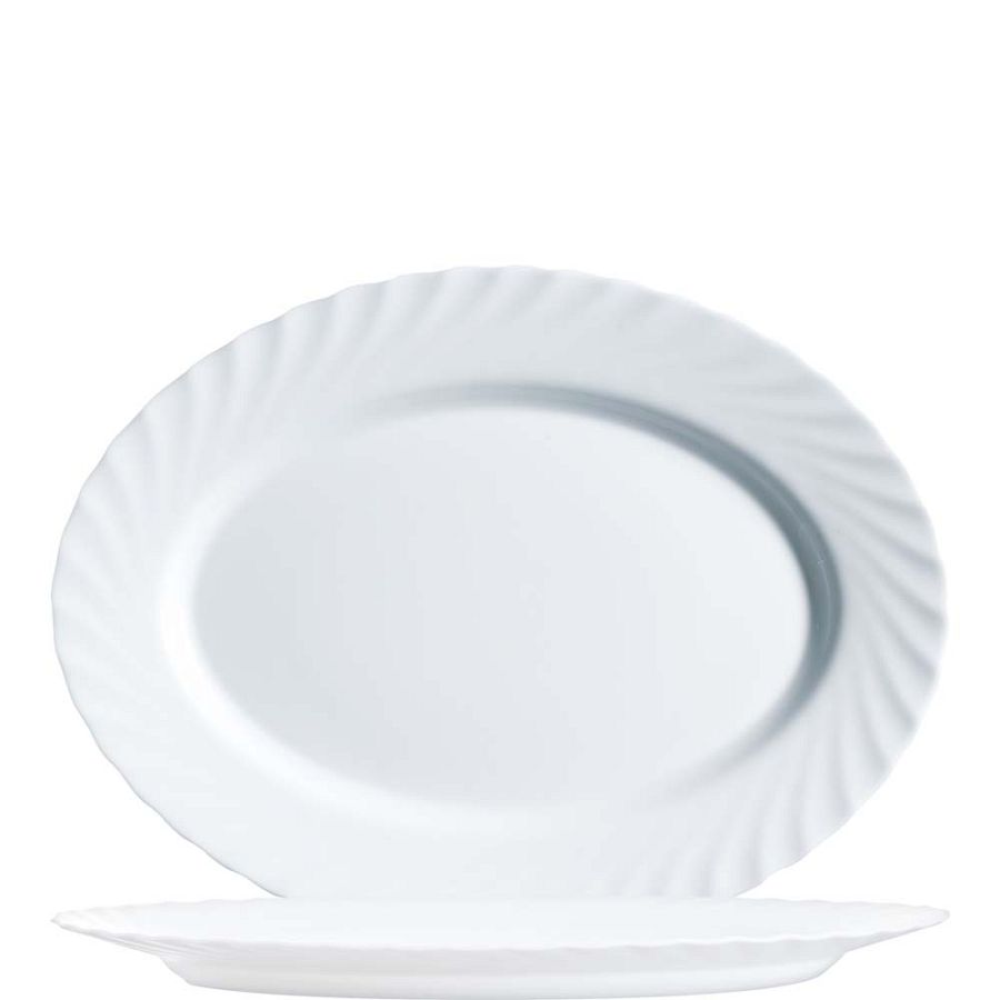 Trianon White Platte oval 35cm - 4 Stück