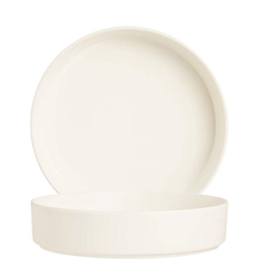 Fjords Cream Teller tief 18cm - 24 Stück