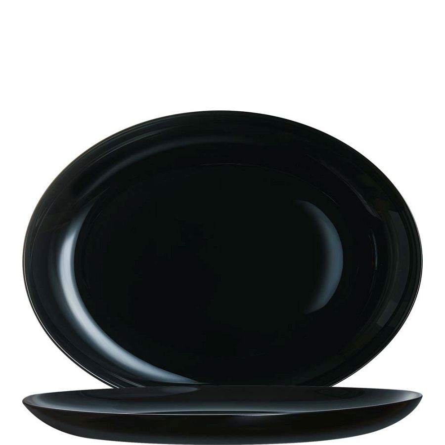 Diwali Black Platte oval 33x25cm - 6 Stück