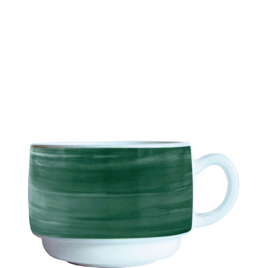 Brush Dark Green Obertasse stapelbar 19cl - 48 Stück