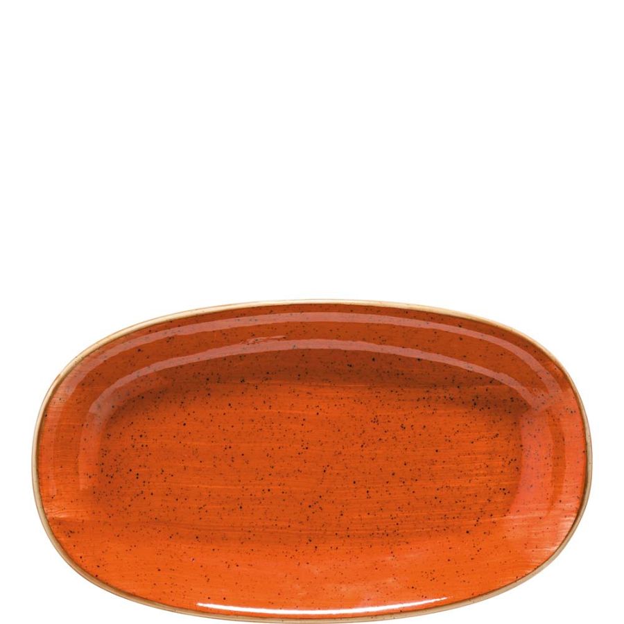 Aura Terracotta Gourmet Platte oval 19x11cm - 12 Stück