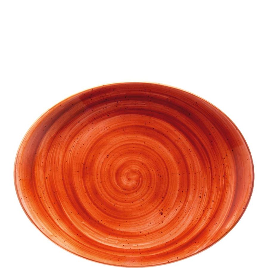 Aura Terracotta Moove Platte oval 31x24cm - 6 Stück