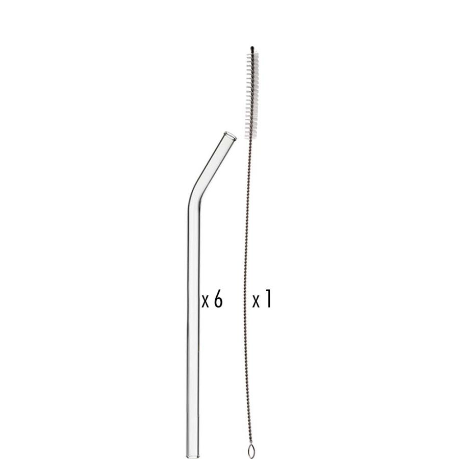 Trinkhalm gebogen 23cm, 7tlg. Set - 1800 Stück