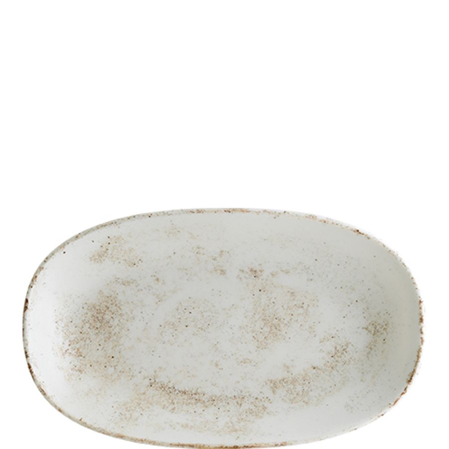 Nacrous Matt Gourmet Platte oval 24x14cm - 12 Stück