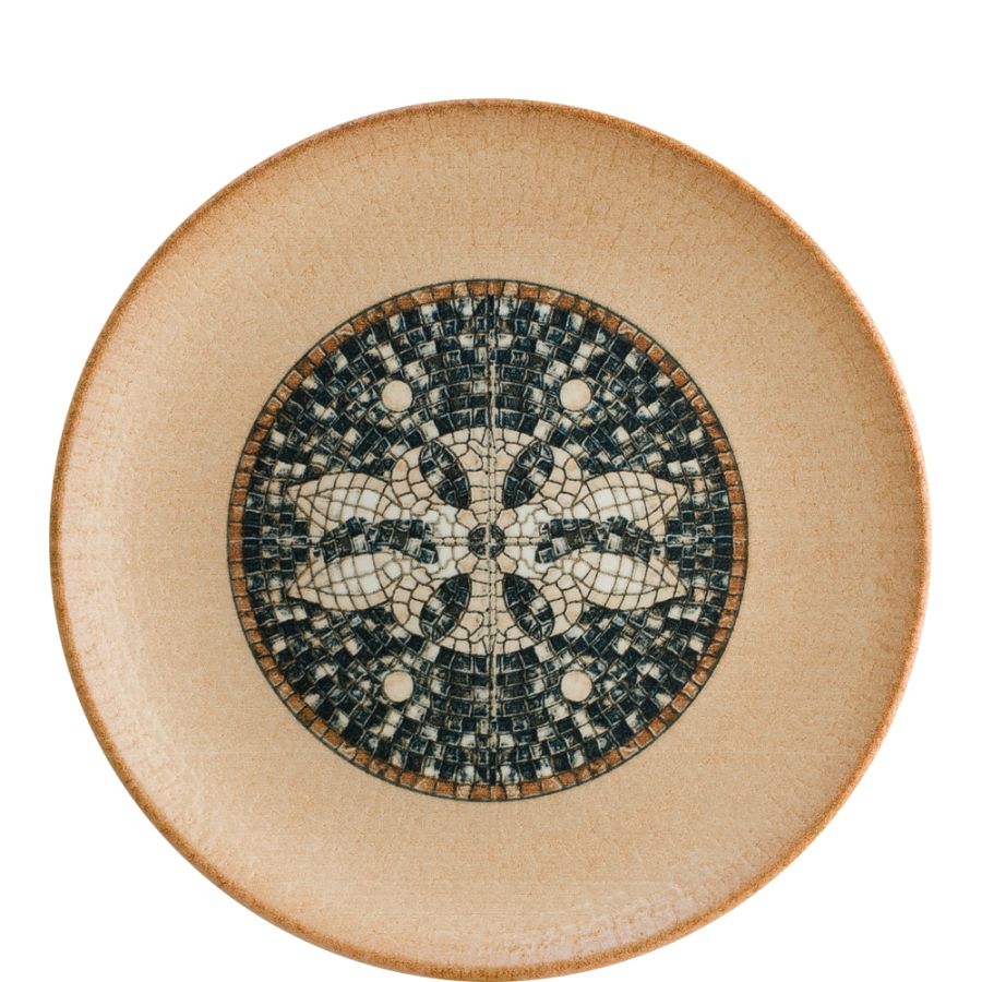 Mesopotamia Mosaic Wood Gourmet Teller flach 27cm - 12 Stück